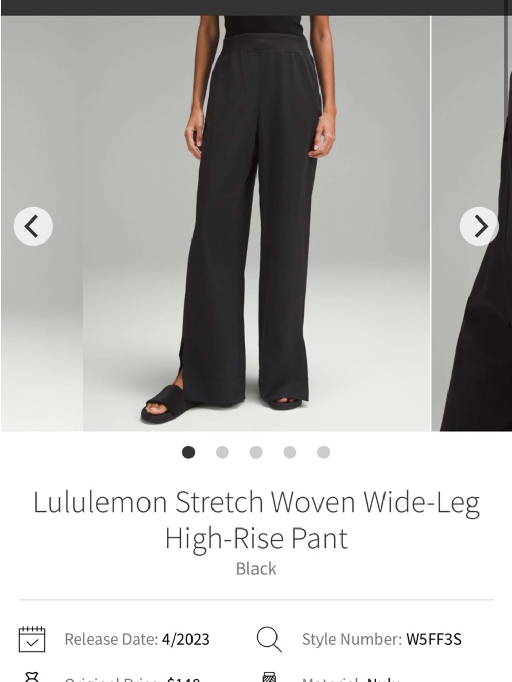 Lululemon 🍋- Stretch Woven Wide leg HR crop ; color sage